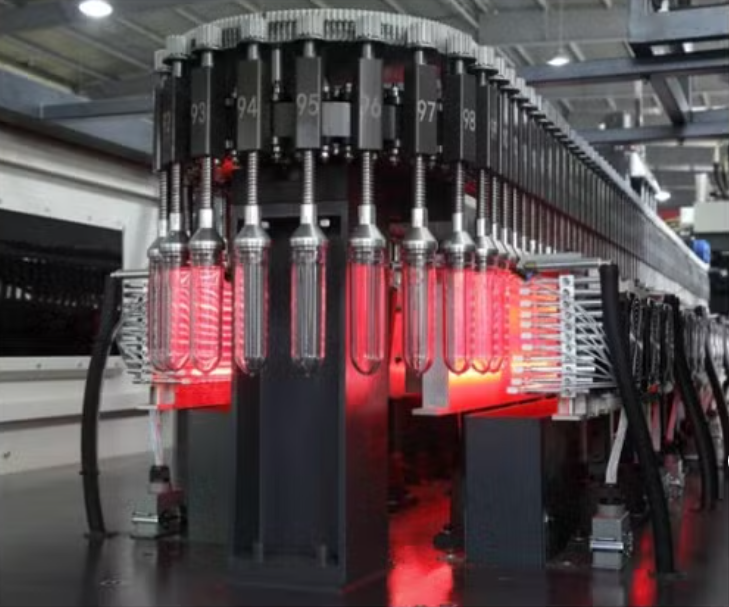 Reheat stretch blow molding lamp