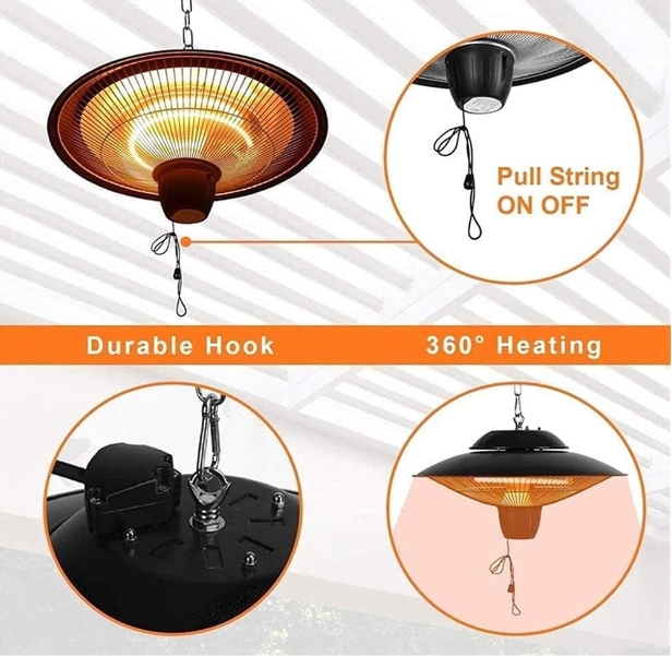 Stylish wall mount indoor heater